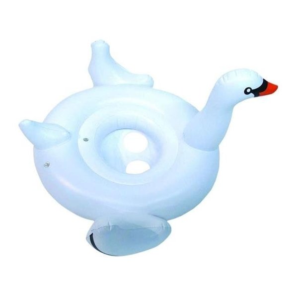 Blue Wave Blue Wave NT2673 Swimline Swan Baby Inflatable Kiddie Seat on Swim Ring NT2673